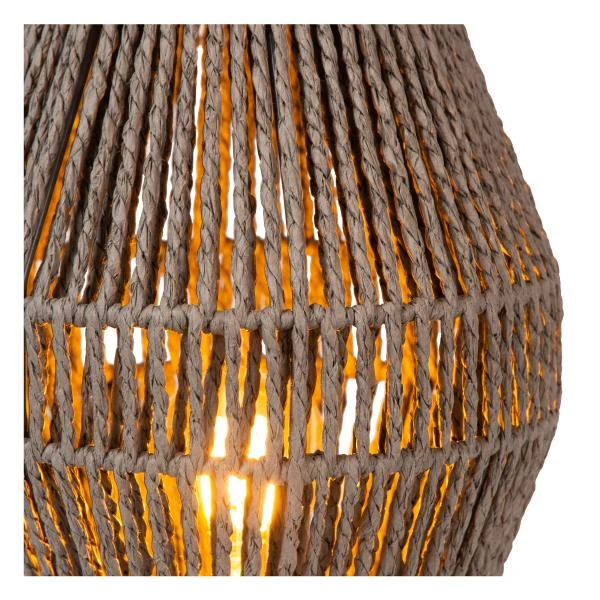Lucide CORDULLE - Lámpara de mesa - 1xE27 - Gris - detalle 1